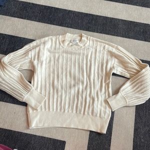 100% cream cashmere sweater